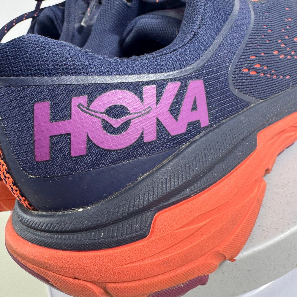 Hoka Challenger ATR 6 Womens Trail Running Shoes Navy Orange Purple Sneakers 8.5 - Picture 7 of 14